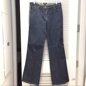 BURBERRY Dark Blue Mid-rise Boot Leg Jeans 10